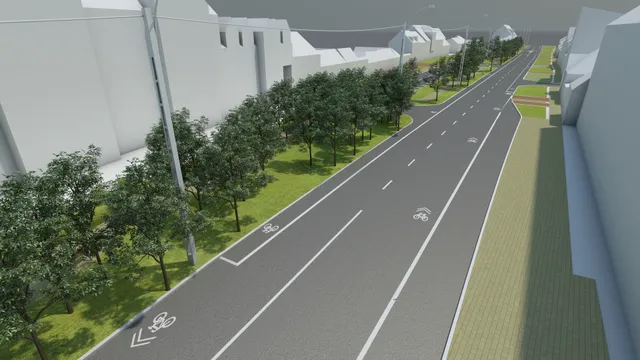 Eger, Kertész–Hadnagy Street roundabout – visualisation