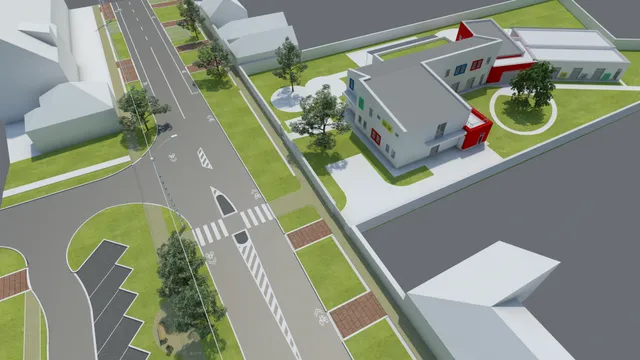 Eger, Kertész Street – road renovation visualisation