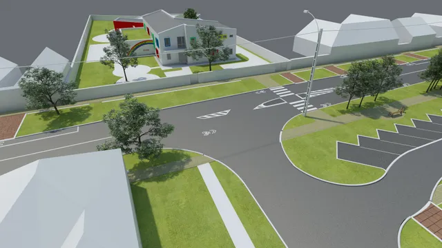 Eger, Kertész Street – road renovation visualisation
