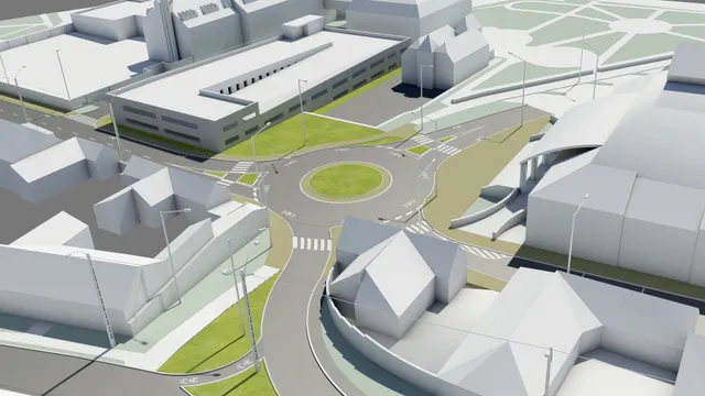 Eger, Frank Tivadar Street roundabout – visualisation