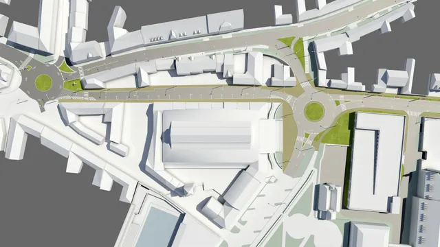 Eger, Frank Tivadar Street roundabout – visualisation