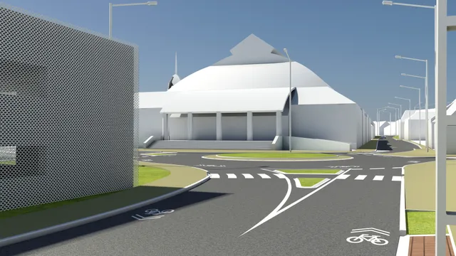 Eger, Frank Tivadar Street roundabout – visualisation