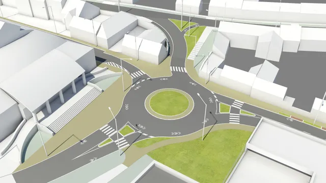Eger, Frank Tivadar Street roundabout – visualisation