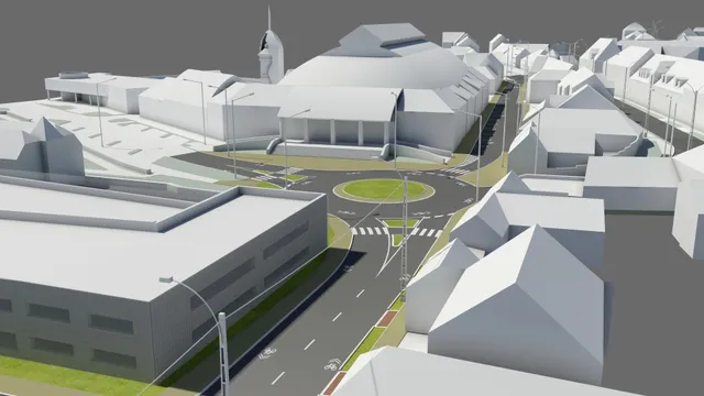 Eger, Frank Tivadar Street roundabout – visualisation