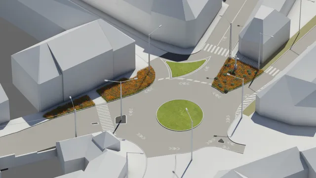 Eger, Szarvas Square – roundabout visualisation