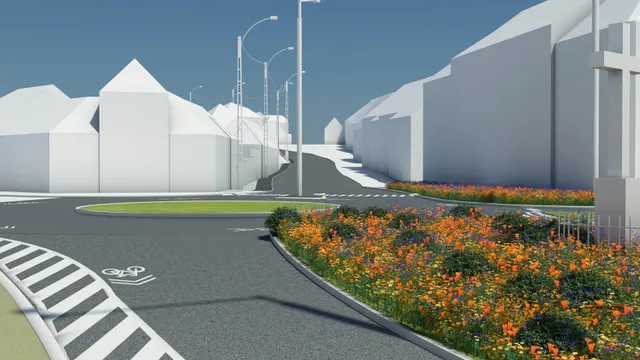 Eger, Szarvas Square – roundabout visualisation
