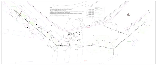 Drawing excerpts – road, traffic engineering and utility design works