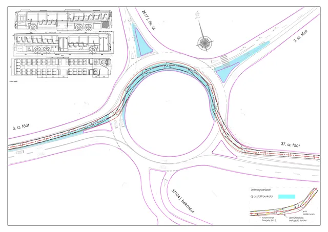 Drawing excerpts – road, traffic engineering and utility design works
