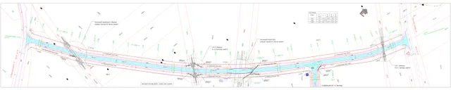 Drawing excerpts – road, traffic engineering and utility design works