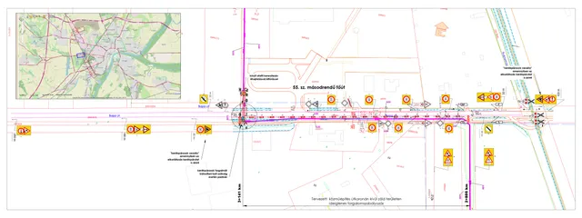 Drawing excerpts – road, traffic engineering and utility design works
